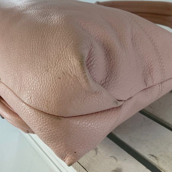 MICHAEL KORS, PINK PEBBLED LEATHER LARGE SHOULDER BAG (ASIS) - Picture 13 of 16